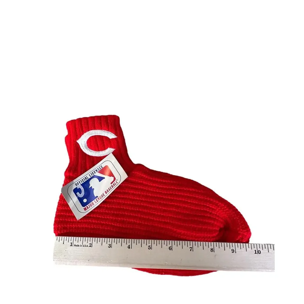 Vintage MLB Cincinnati Reds Acrylic Knit Bootie Socks NWT